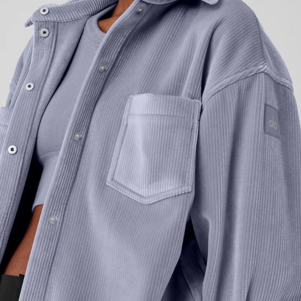 Alo Ribbed Velour Mountain Side Shacket